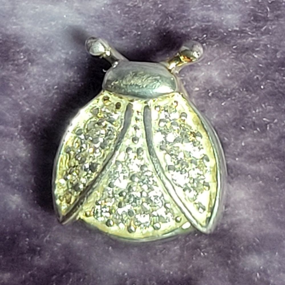 Cubic Zirconia Ladybug Charm